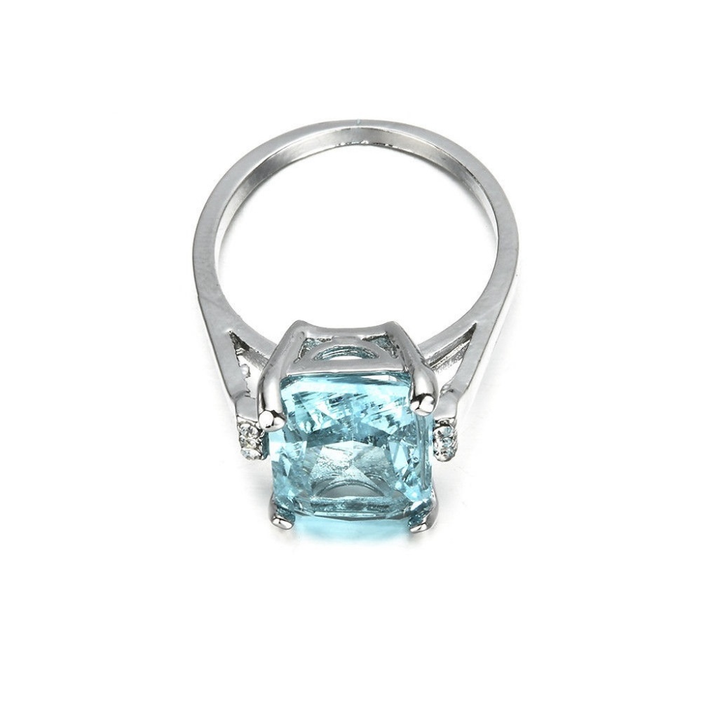 925 silver beautiful Aquamarine 6.35CT ring - Picture 4 of 4